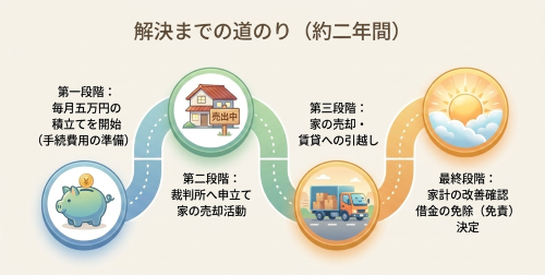 自己破産 解決までの流れ 免責許可決定