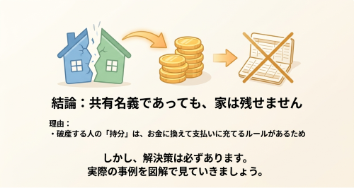 共有名義 自宅 自己破産 売却